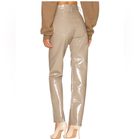 Agolde Recycled Leather 90's Pinch Waist in Quail Patent Size 25 - Picture 9 of 10